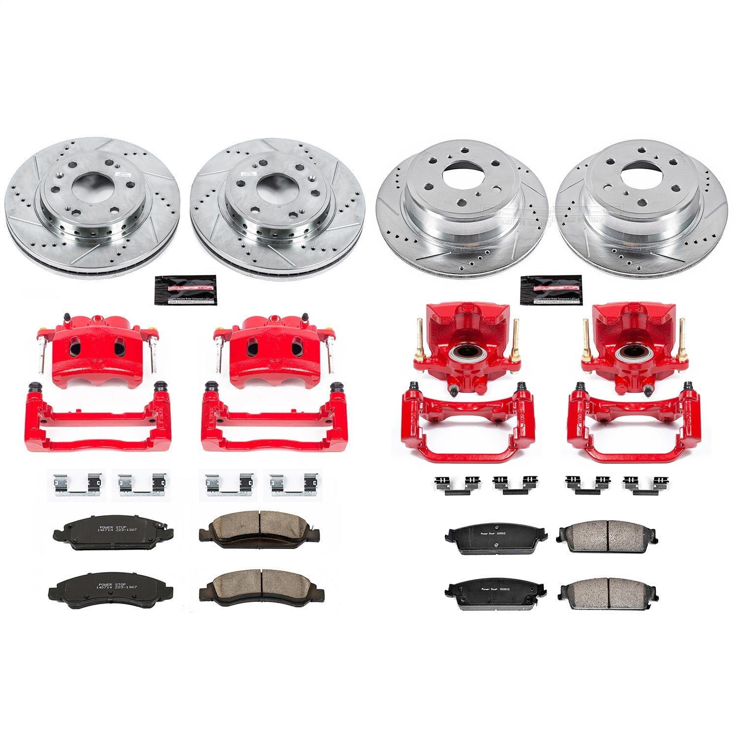PowerStop Front & Rear Z23 Evolution Sport Brake Kit w/ Calipers | Chevrolet Tahoe (2008–2014) (KC5520)
