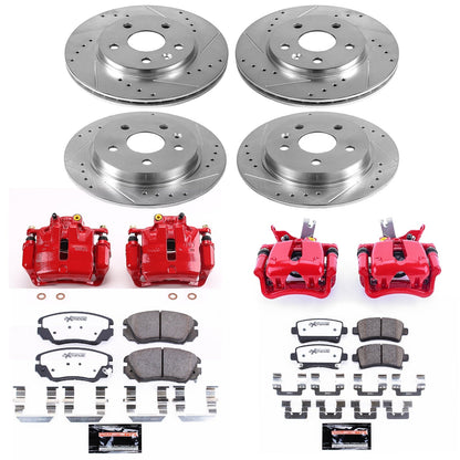 PowerStop Front & Rear Z26 Street Warrior Brake Kit w/ Calipers | Chevrolet Malibu (14-15) (KC5523A-26)