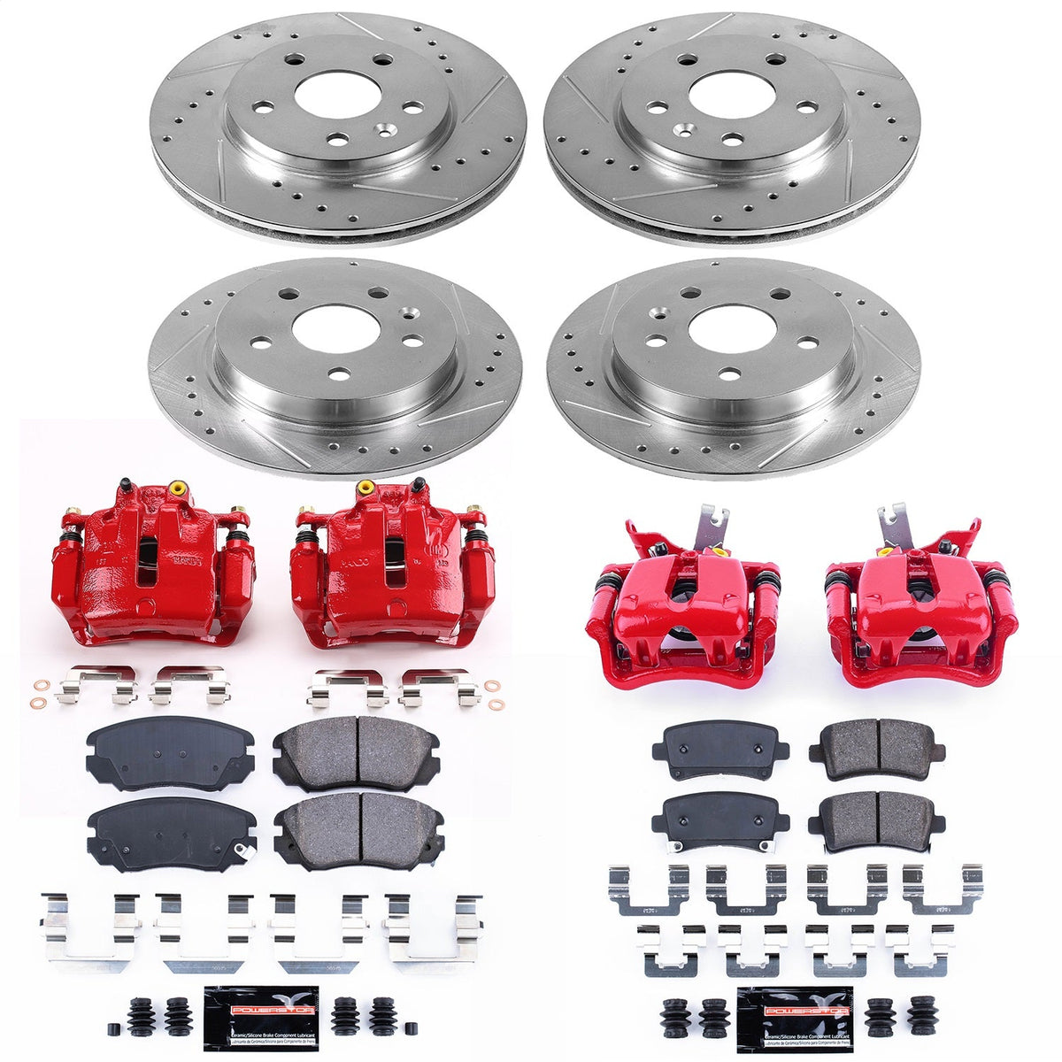 PowerStop Front & Rear Z23 Evolution Sport Brake Kit w/ Calipers | Chevrolet Malibu (14-15) (KC5523A)