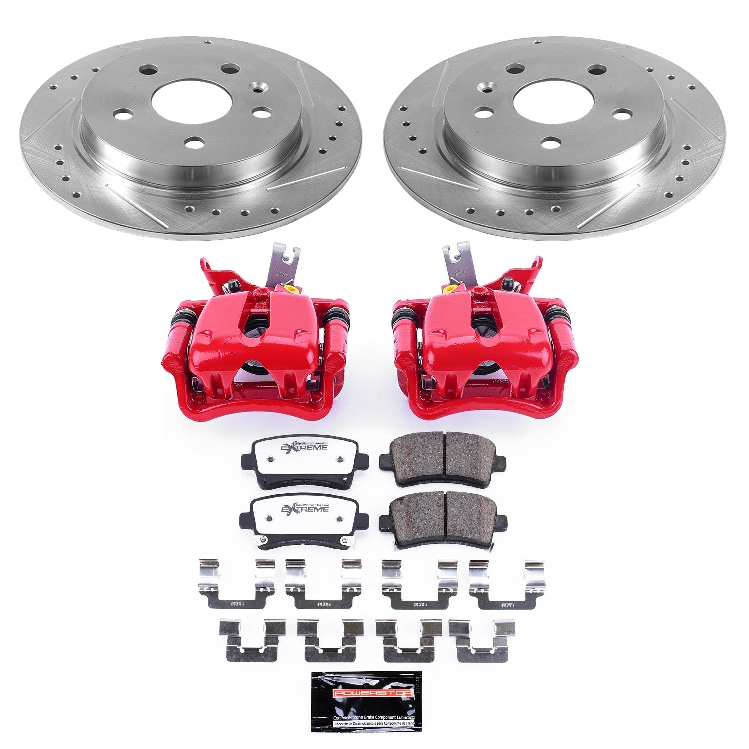 PowerStop Rear Z26 Street Warrior Brake Kit w/ Calipers | Chevrolet Malibu (14-15) (KC5531A-26)