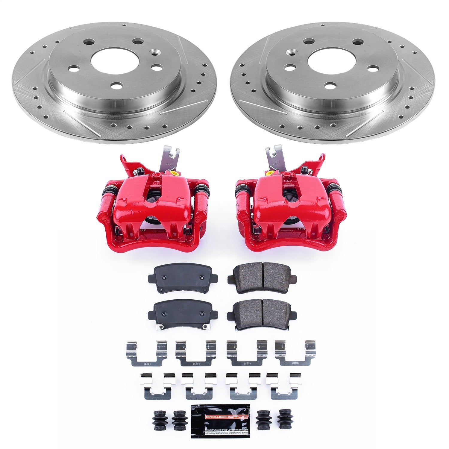 PowerStop Rear Z23 Evolution Sport Brake Kit w/ Calipers | Chevrolet Malibu (14-15) (KC5531A)