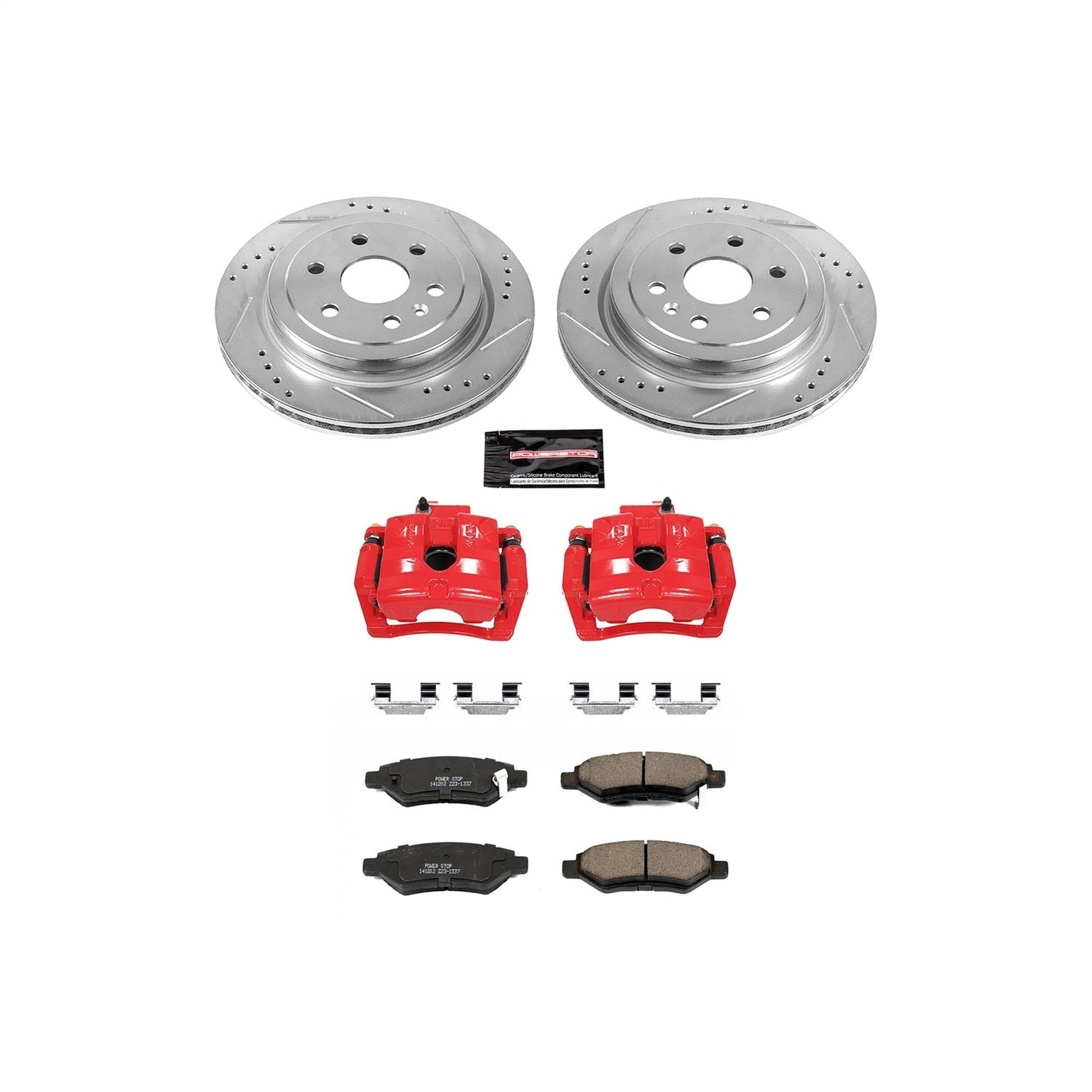 PowerStop Rear Z23 Evolution Sport Brake Kit w/ Calipers | Cadillac SRX (2010–2011) (KC5543)