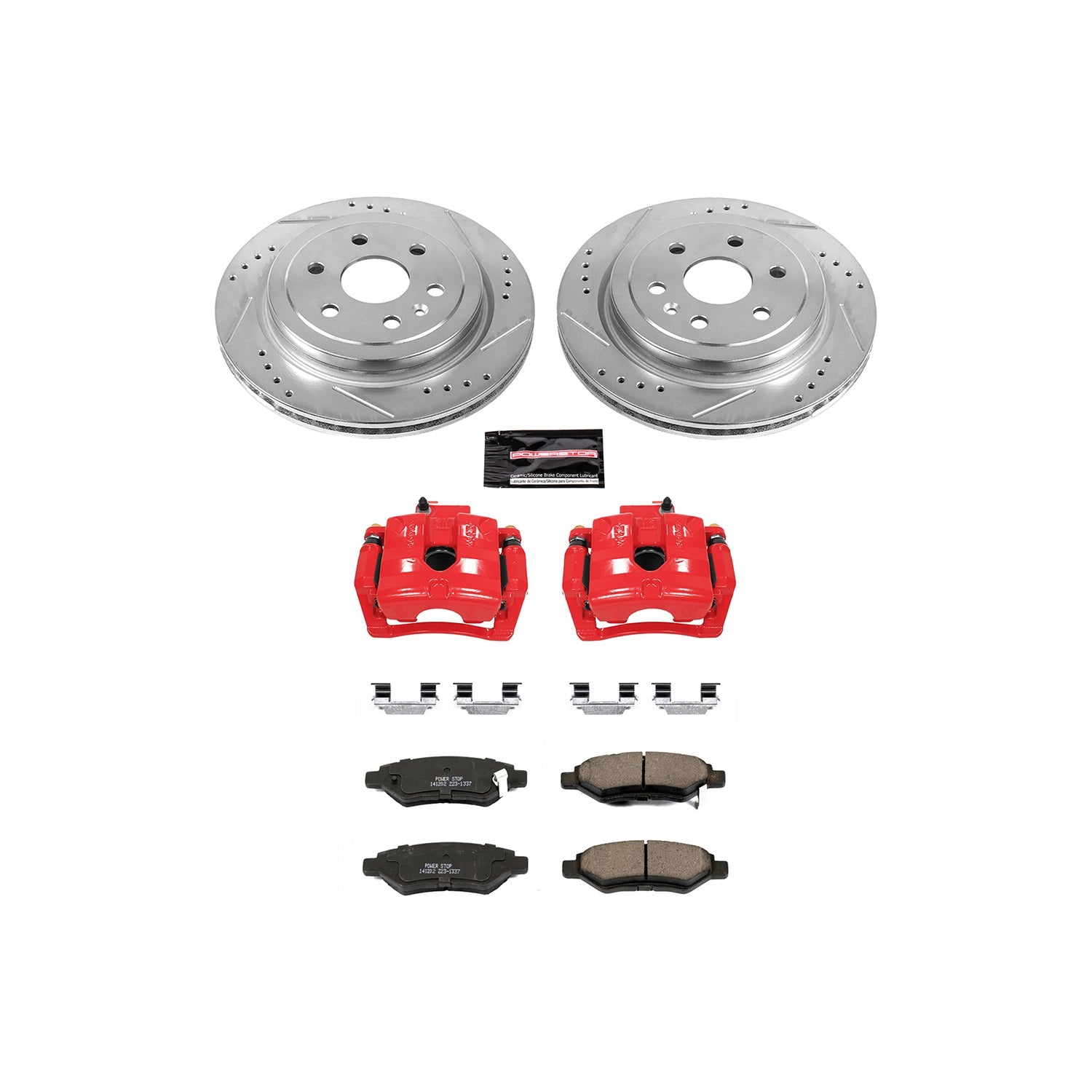 PowerStop Rear Z23 Evolution Sport Brake Kit w/ Calipers | Cadillac SRX (2010–2011) (KC5543)