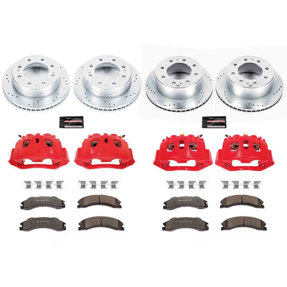 PowerStop Front & Rear Z36 Truck & Tow Brake Kit w/ Calipers | Chevrolet Silverado 2500 HD 2011 (KC5561-36)
