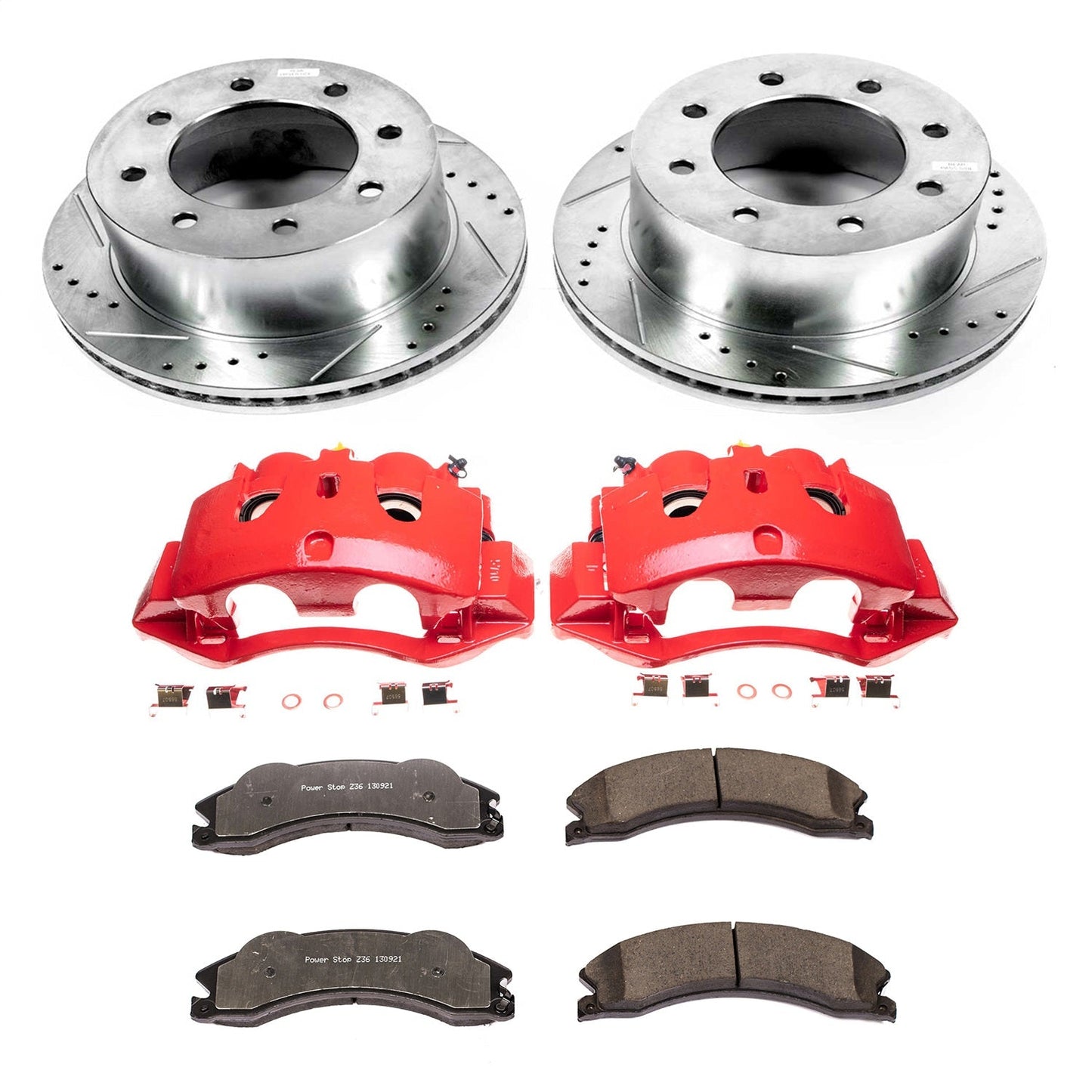 PowerStop Rear Z36 Truck & Tow Brake Kit w/ Calipers | Chevrolet Silverado 3500 HD (11-19) (KC5562-36)