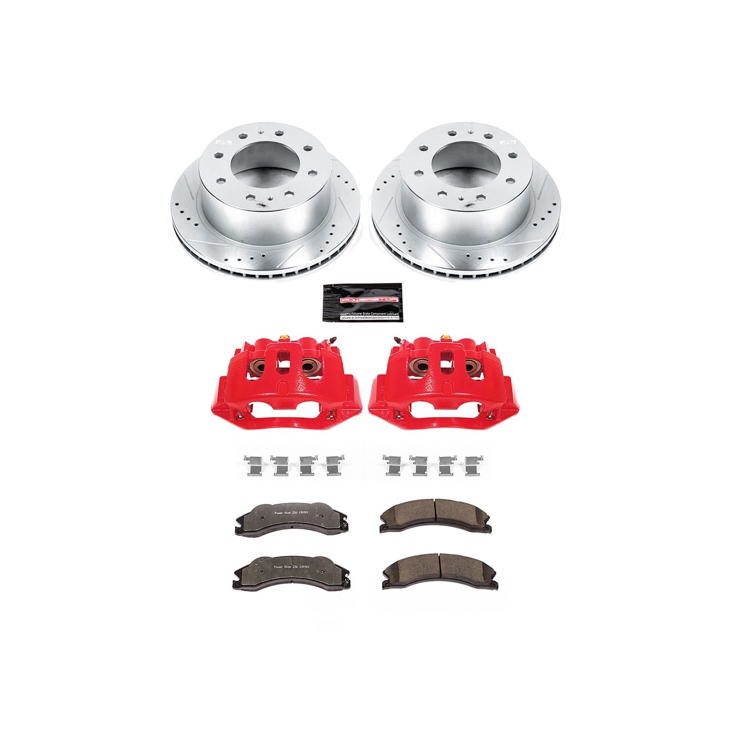 PowerStop Rear Z36 Truck & Tow Brake Kit w/ Calipers | Chevrolet Silverado 2500 HD (11-14) (KC5563-36)
