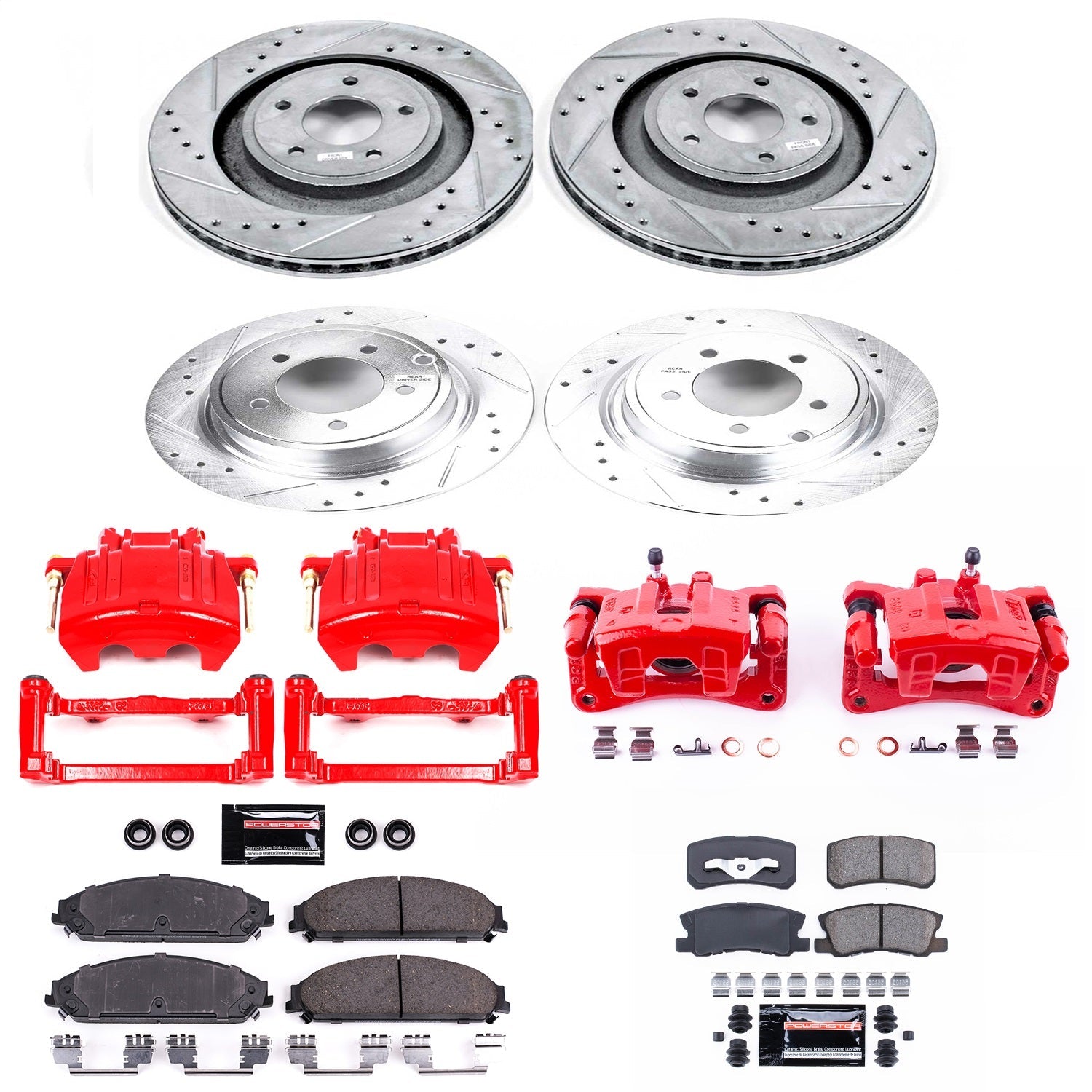 PowerStop Front & Rear Z23 Evolution Sport Brake Kit w/ Calipers | Dodge Caliber (08-09) (KC5566)