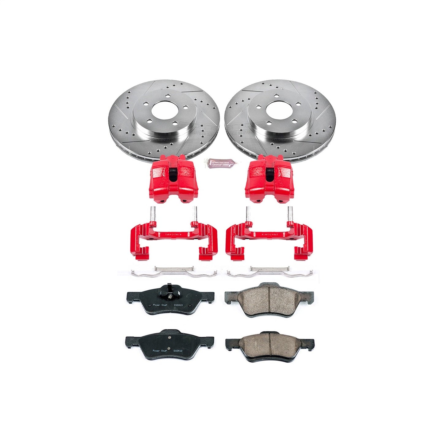 PowerStop Front Z23 Evolution Sport Brake Kit w/ Calipers | Ford Escape (10-12) (KC5571)