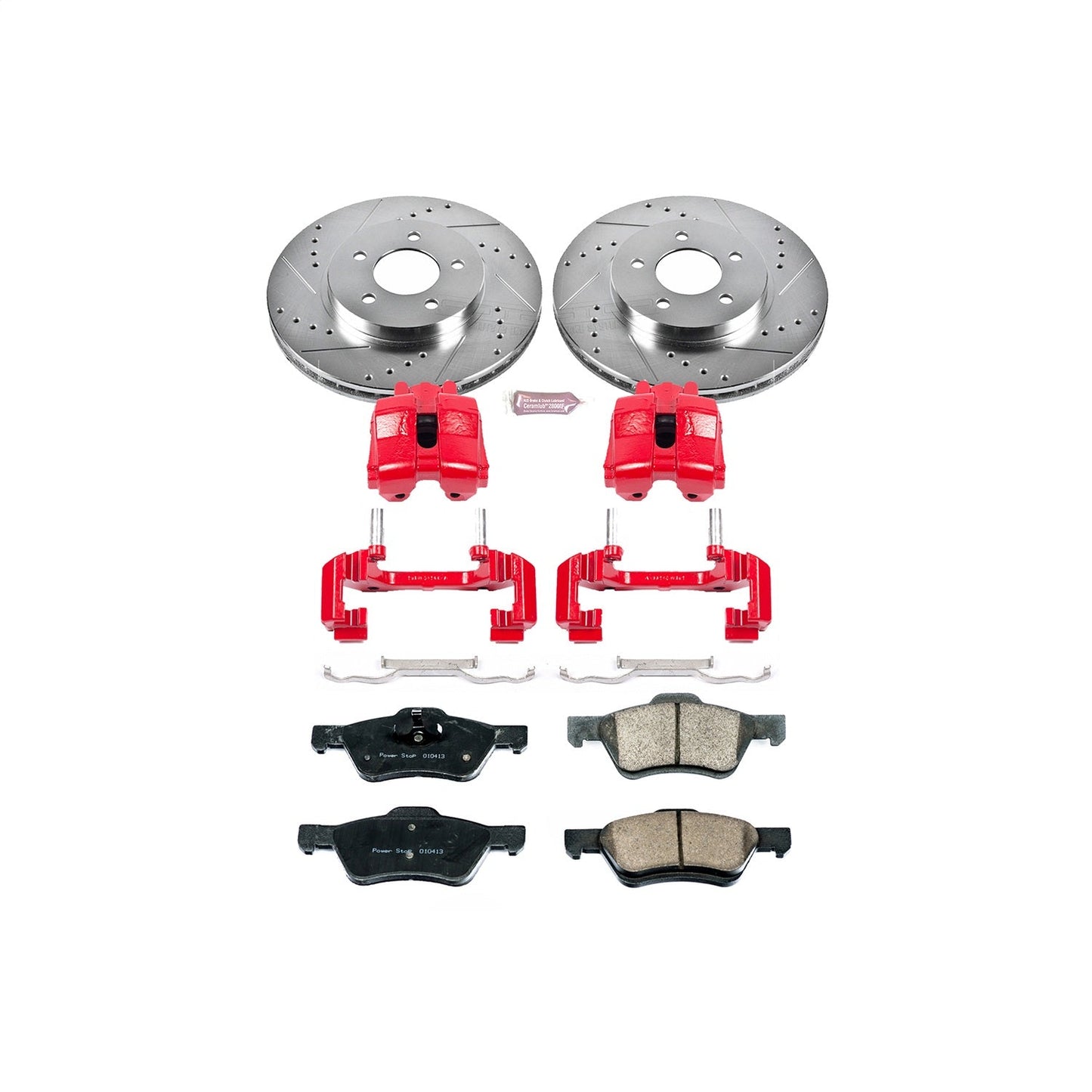 PowerStop Front Z23 Evolution Sport Brake Kit w/ Calipers | Ford Escape (10-12) (KC5572)