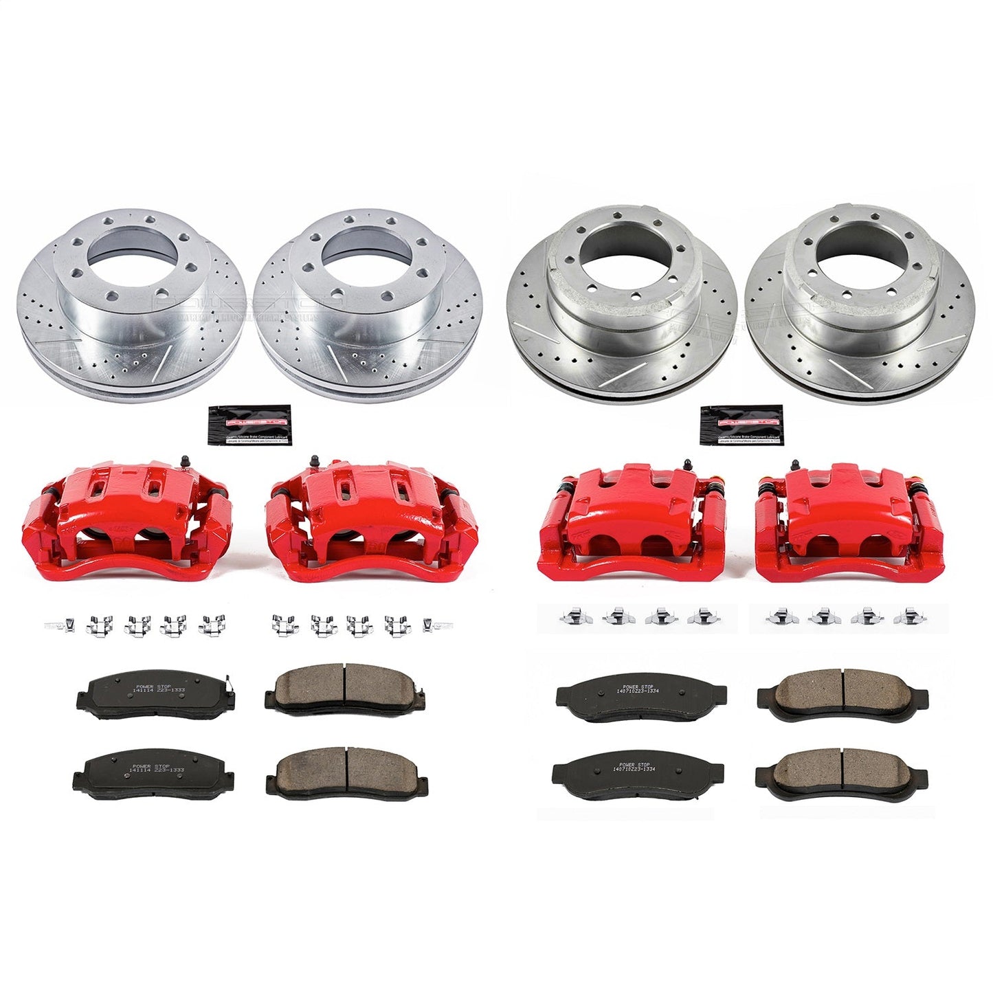 PowerStop Front & Rear Z23 Evolution Brake Kit w/ Calipers | Ford F-350 Super Duty (11) (KC5576)