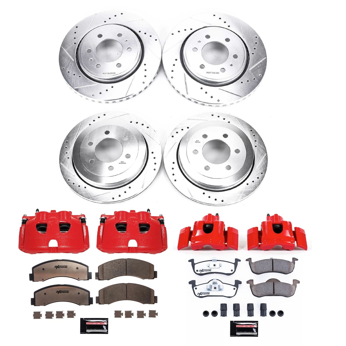 PowerStop Front and Rear Z36 Truck & Tow Brake Kit w/ Calipers | Lincoln Navigator (10-17) (KC5577-36)