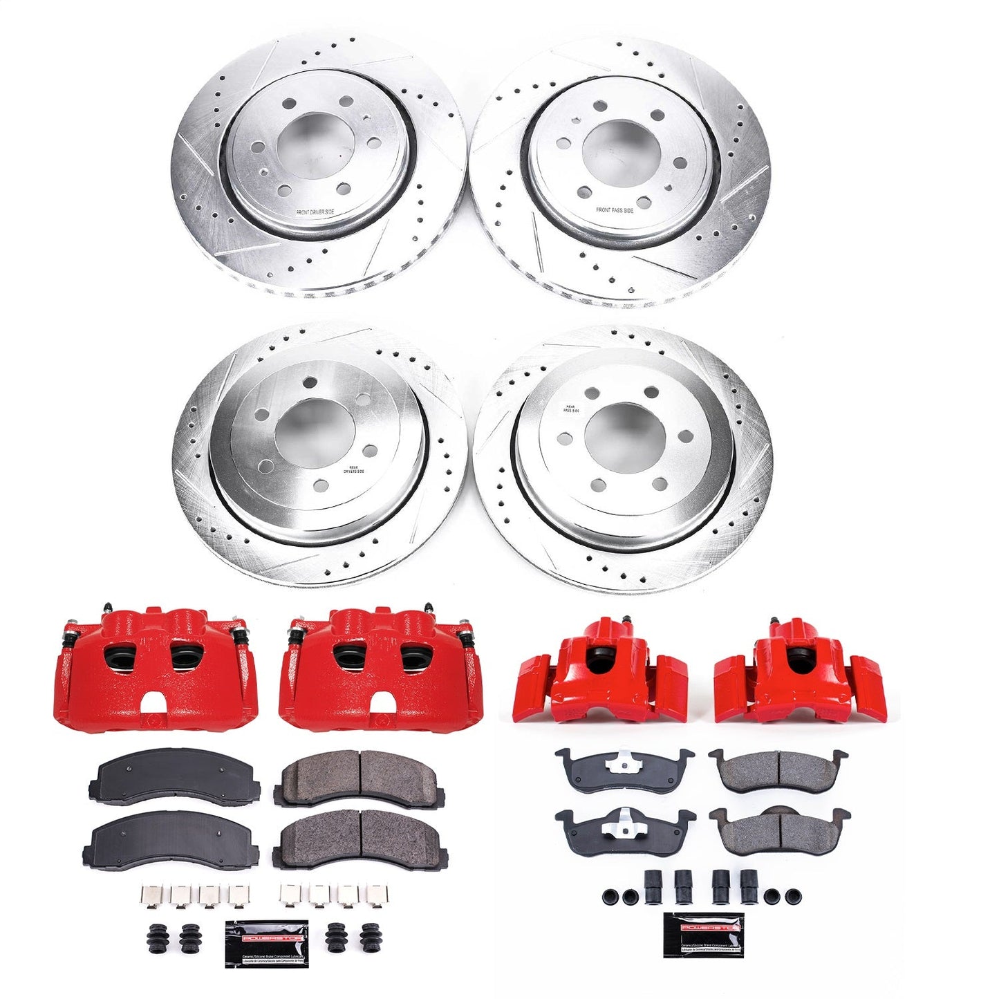 PowerStop Front & Rear Z23 Evolution Sport Brake Kit w/ Calipers | Ford Expedition (10-17) (KC5577)