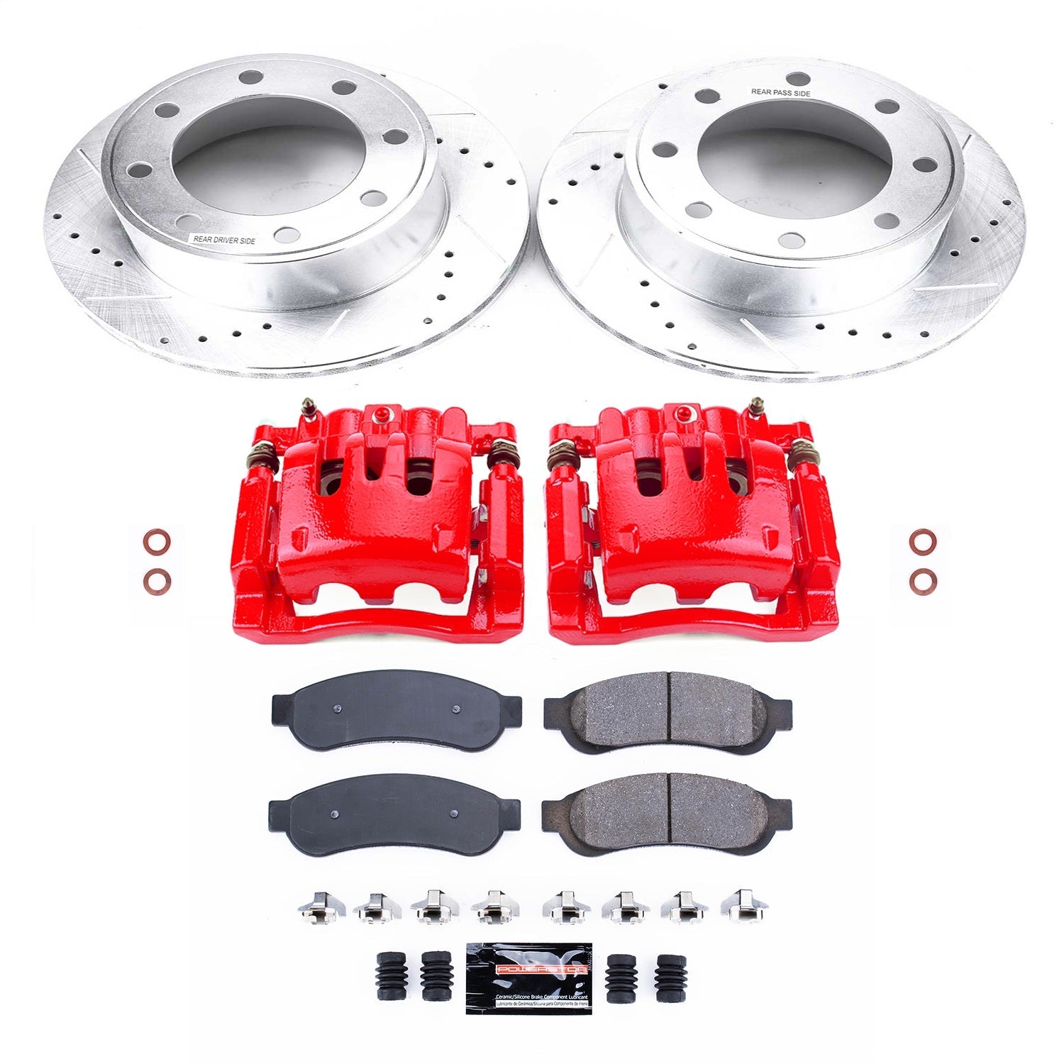 PowerStop Rear Z23 Evolution Brake Kit w/ Calipers | Ford F-250 Super Duty (10-13) (KC5578)