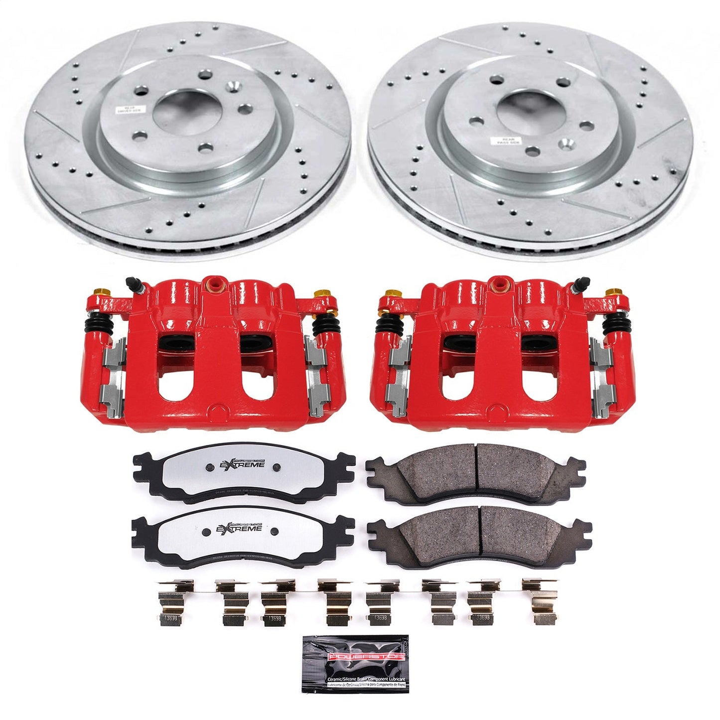 PowerStop Front Z36 Truck & Tow Brake Kit w/ Calipers | Ford Taurus (11-12) (KC5581-36)