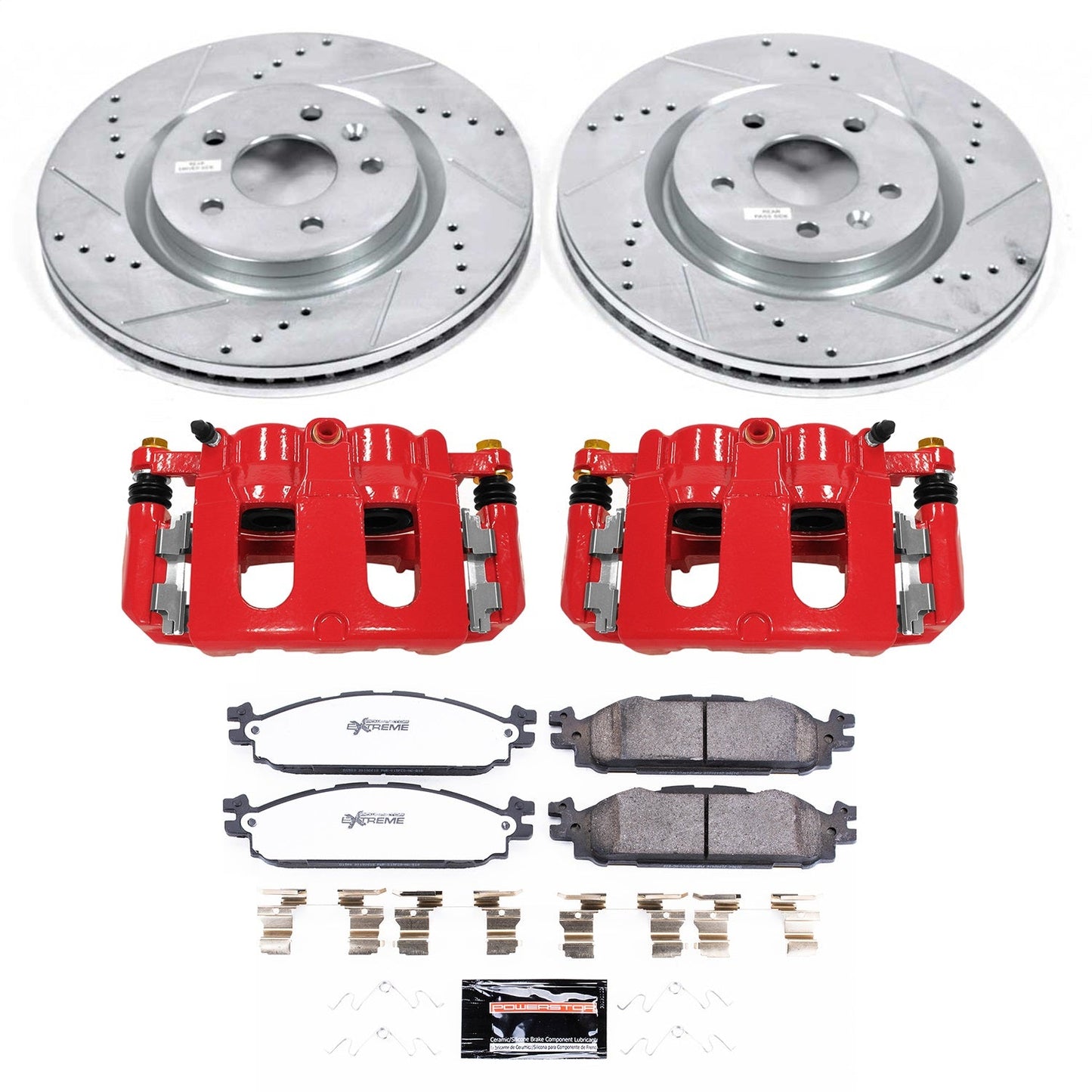 PowerStop Front Z36 Truck & Tow Brake Kit w/ Calipers | Lincoln MKT (11-20) (KC5583-36)