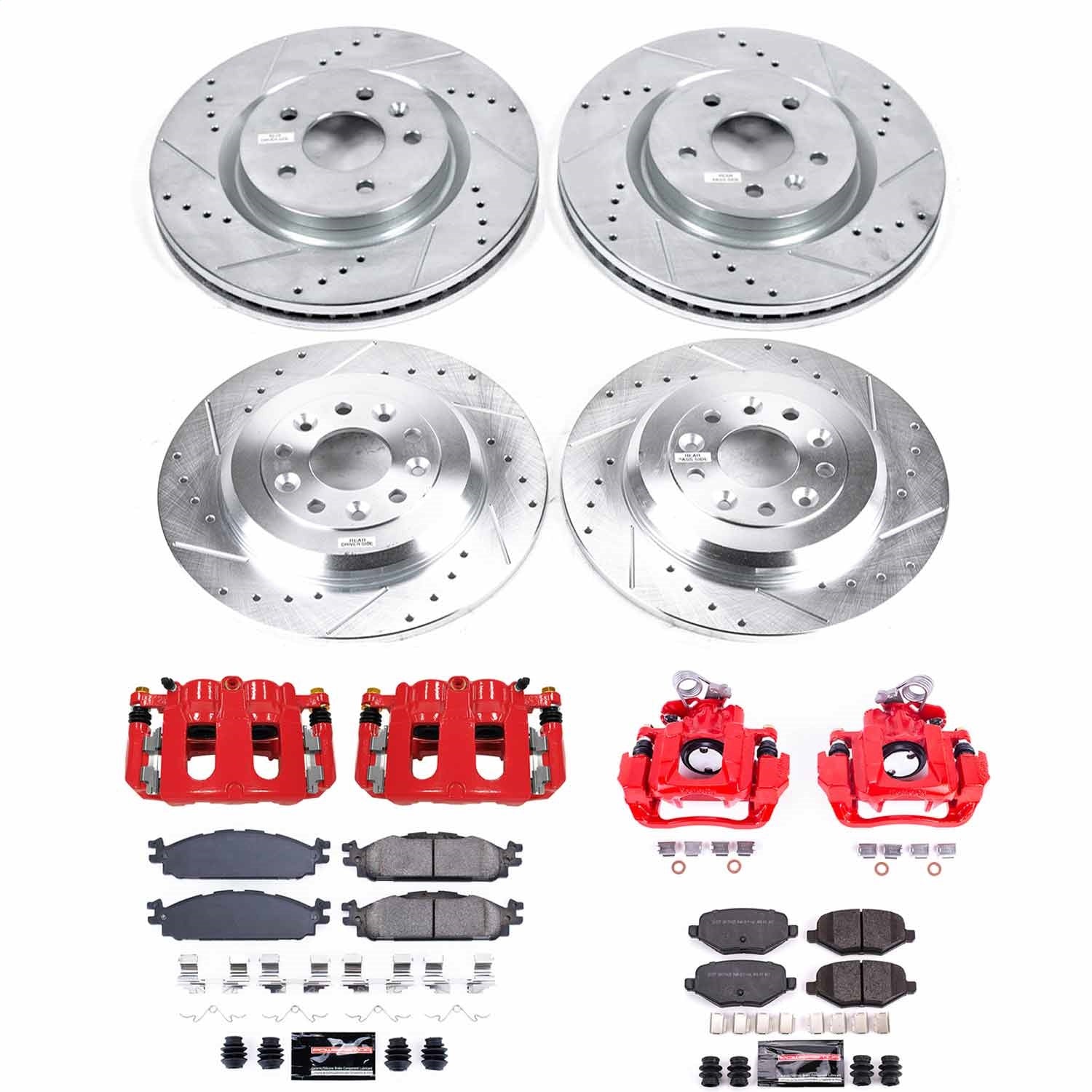PowerStop Front & Rear Z23 Evolution Sport Brake Kit w/ Calipers | Lincoln MKS (11-12) (KC5584A)