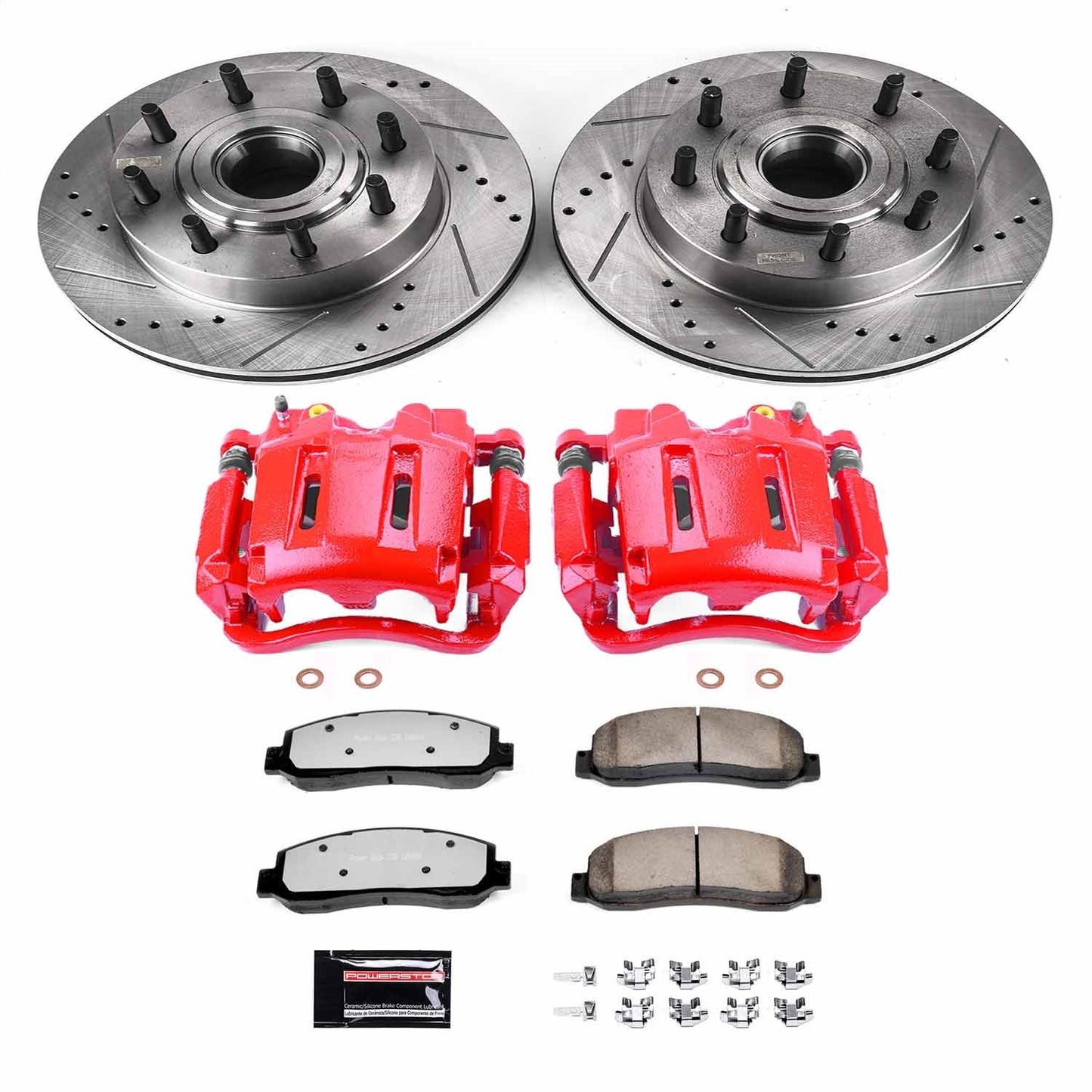 PowerStop Front Z36 Truck & Tow Brake Kit w/ Calipers | Ford F-250 Super Duty (07-08) (KC5585-36)