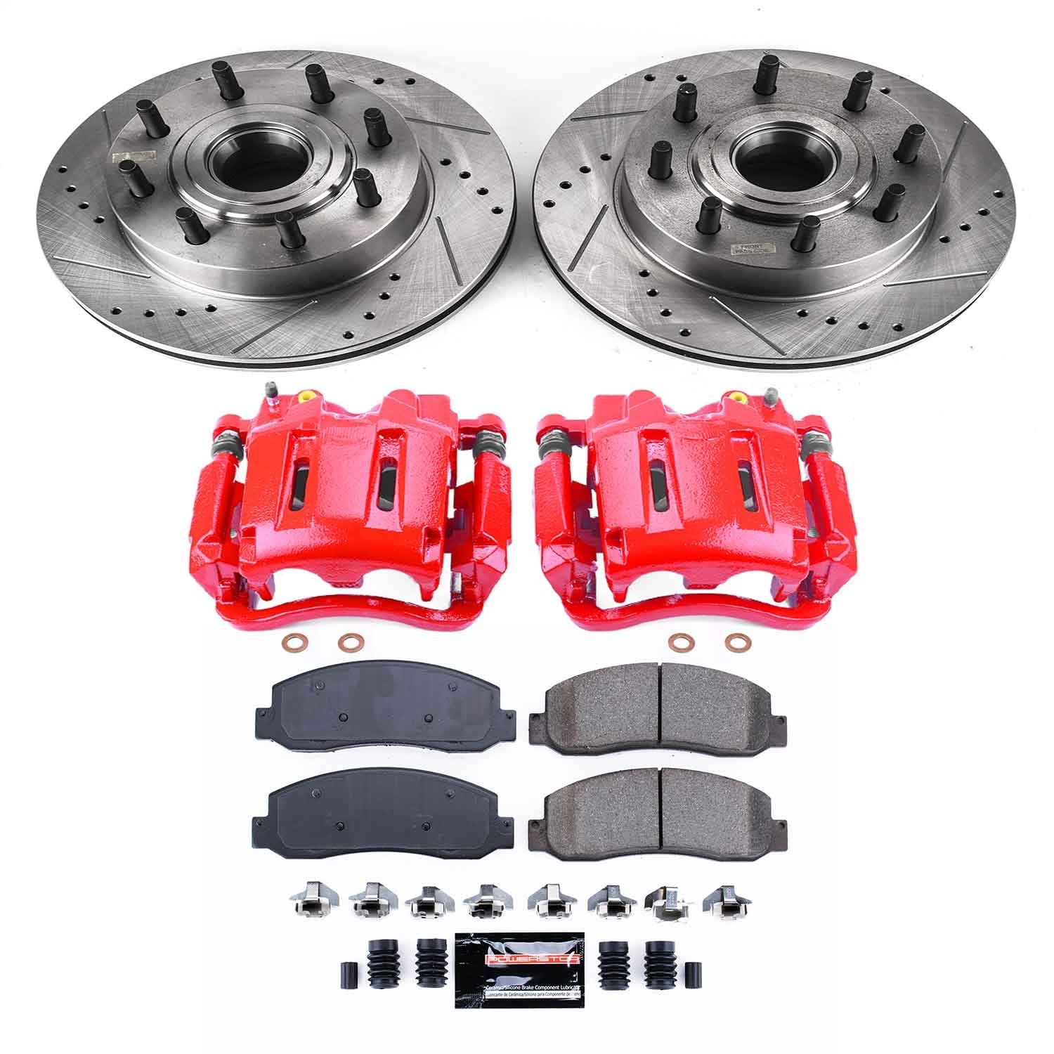 PowerStop Front Z23 Evolution Brake Kit w/ Calipers | Ford F-250 Super Duty (07-08) (KC5585)