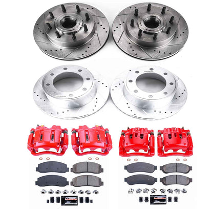 PowerStop Front & Rear Z23 Evolution Brake Kit w/ Calipers | Ford F-250 Super Duty (07-08) (KC5586)