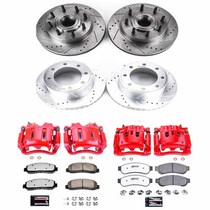 PowerStop Front & Rear Z36 Truck & Tow Brake Kit w/ Calipers | Ford F-350 Super Duty (10) (KC5587-36)