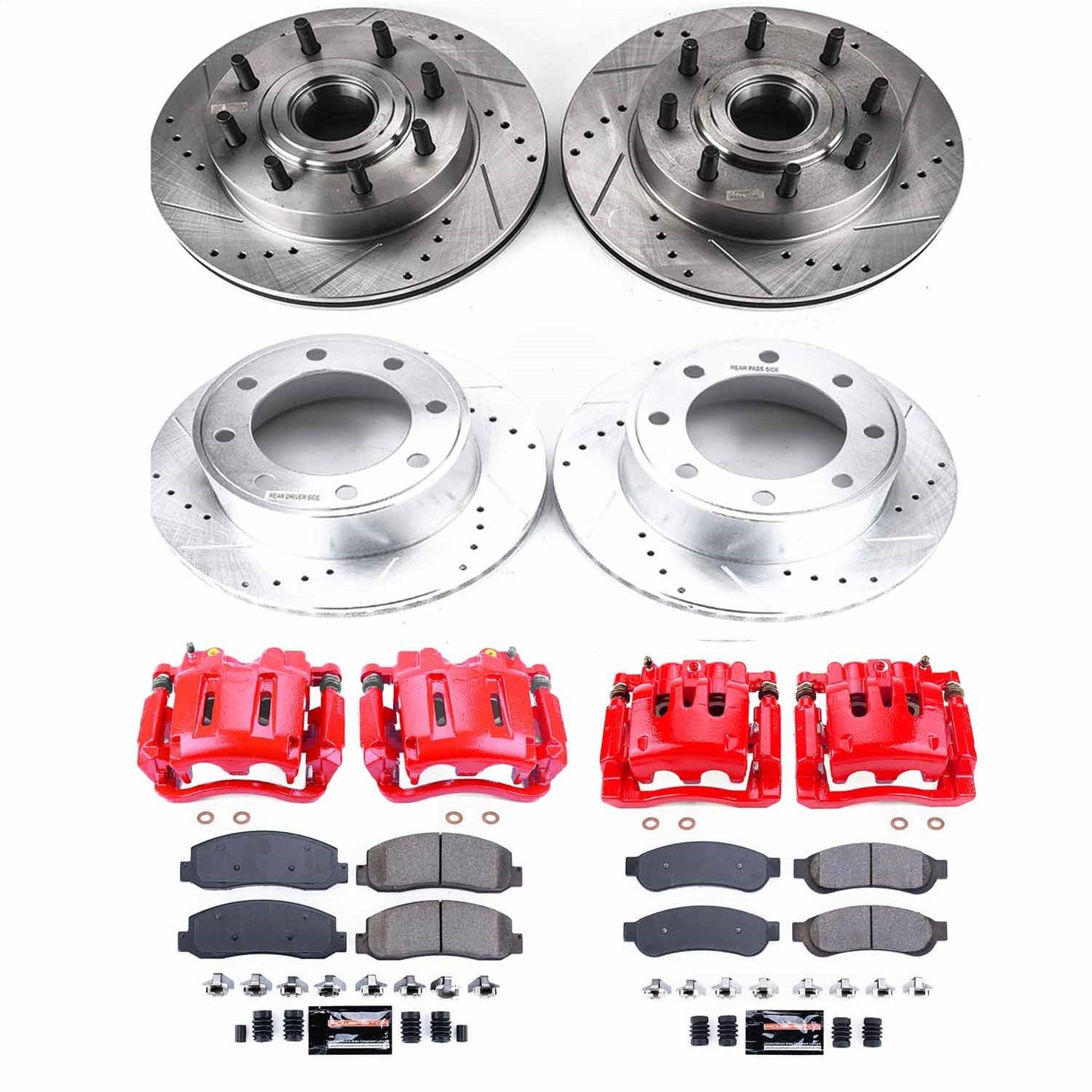 PowerStop Front & Rear Z23 Evolution Brake Kit w/ Calipers | Ford F-350 Super Duty (10) (KC5587)