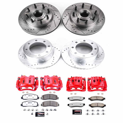 PowerStop Front & Rear Z36 Truck & Tow Brake Kit w/ Calipers | Ford F-250 Super Duty (09-10) (KC5589-36)