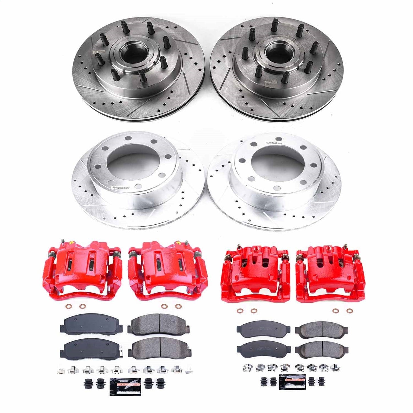 PowerStop Front & Rear Z23 Evolution Brake Kit w/ Calipers | Ford F-250 Super Duty (09-10) (KC5589)