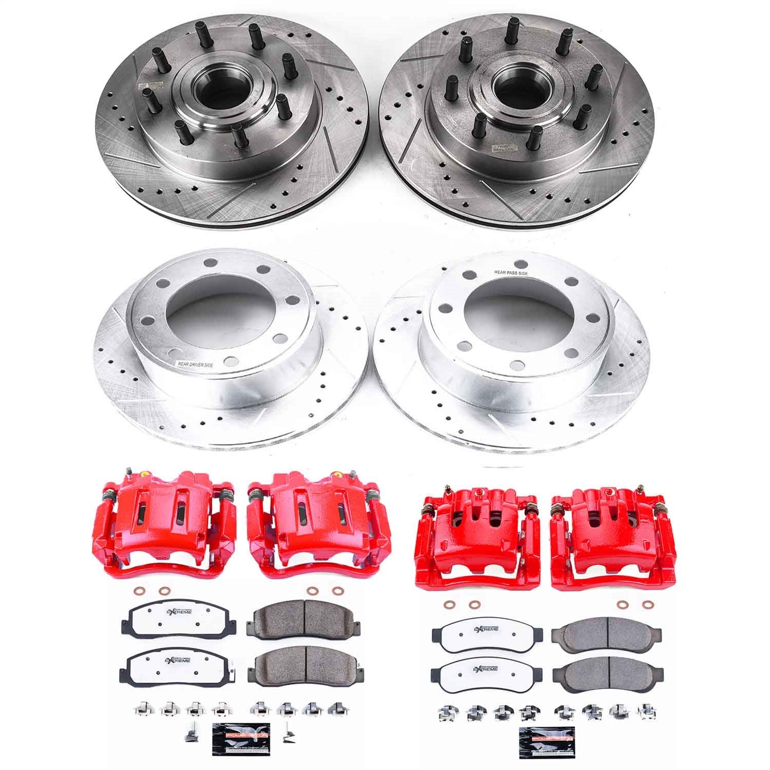 PowerStop Front & Rear Z36 Truck & Tow Kit w/ Calipers | Ford F-250 Super Duty (10-11) (KC5590-36)