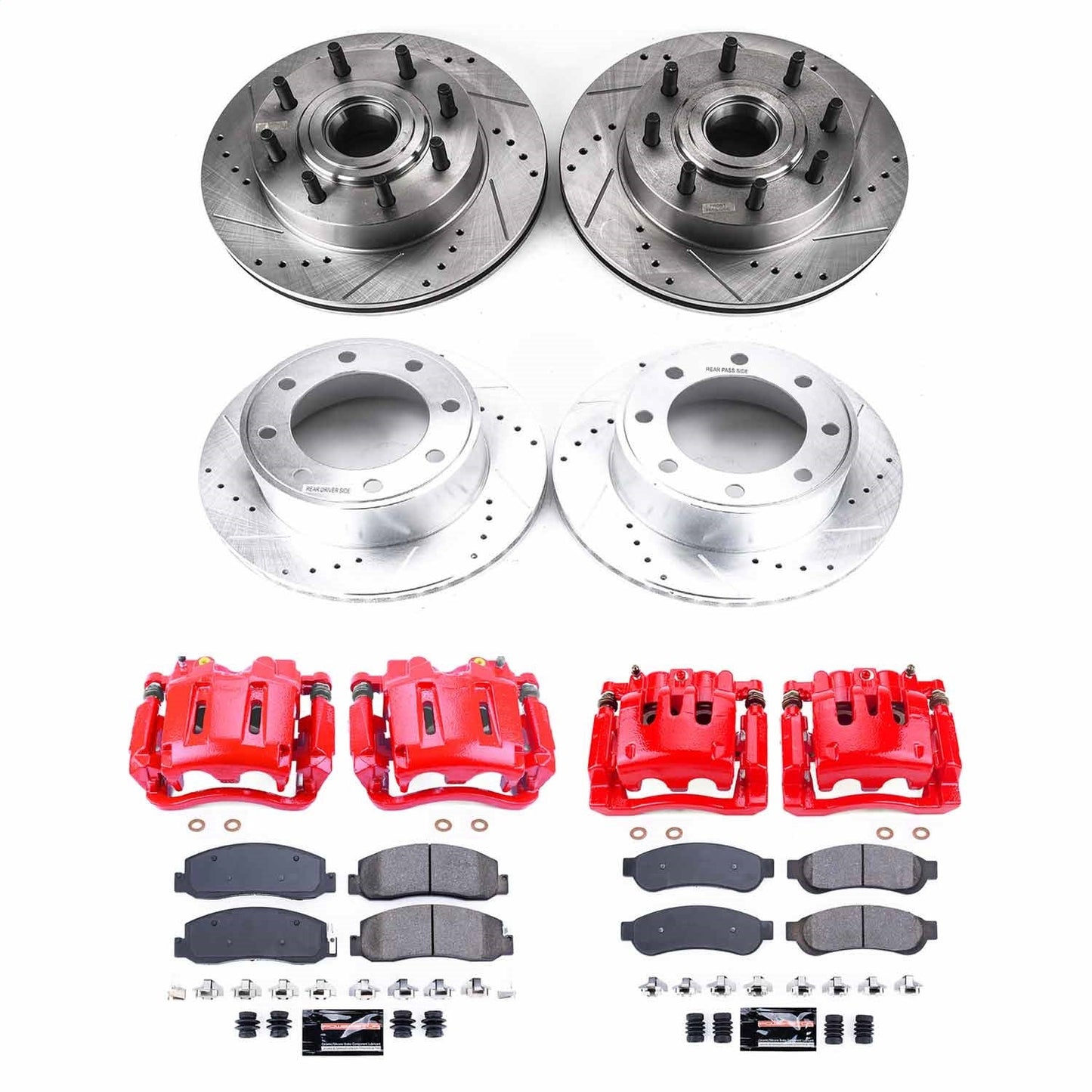 PowerStop Front & Rear Z23 Evolution Brake Kit w/ Calipers | Ford F-250 Super Duty (10-11) (KC5590)