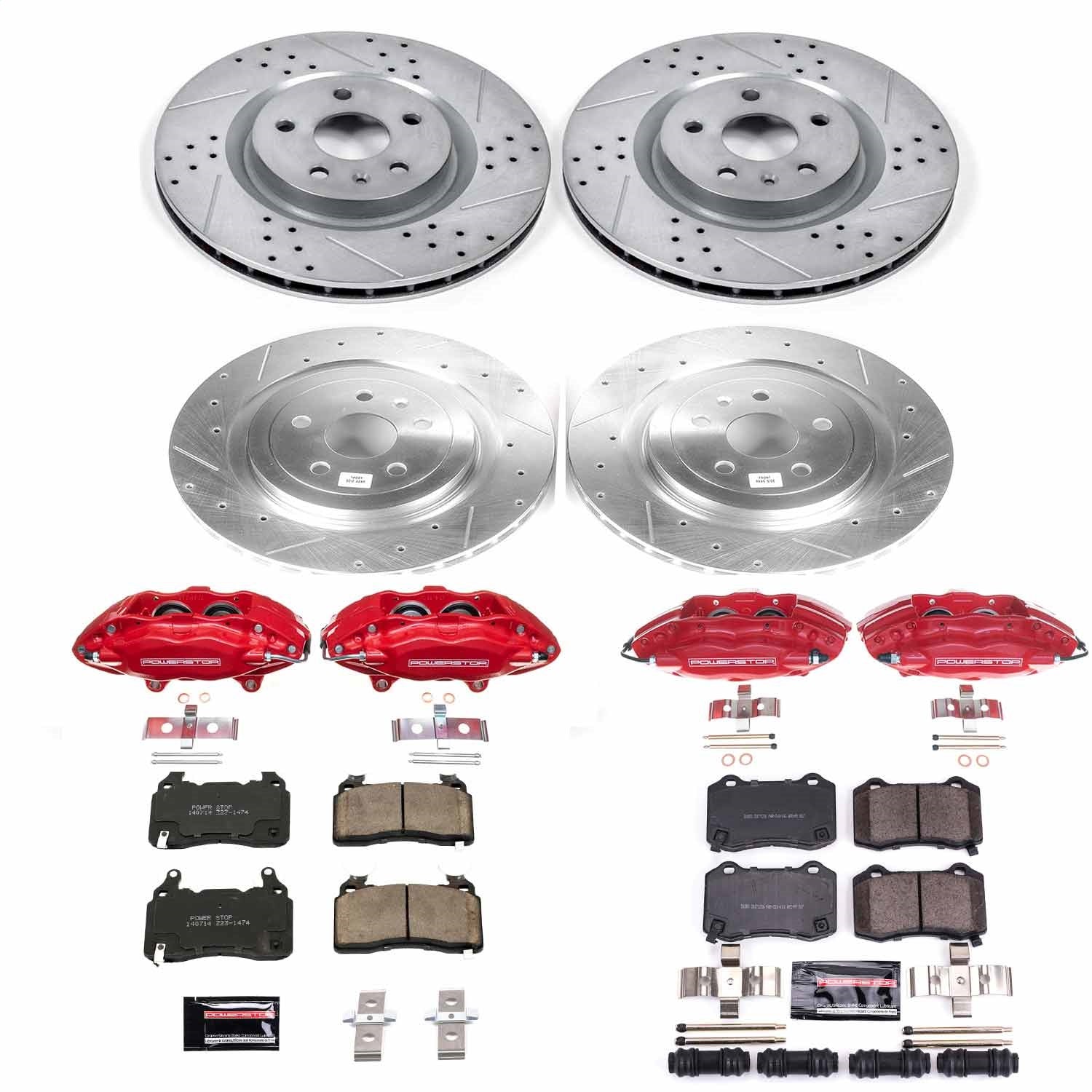 PowerStop Front & Rear Z23 Evolution Sport Brake Kit w/ Calipers | Chevrolet Camaro (10-15) (KC5603)
