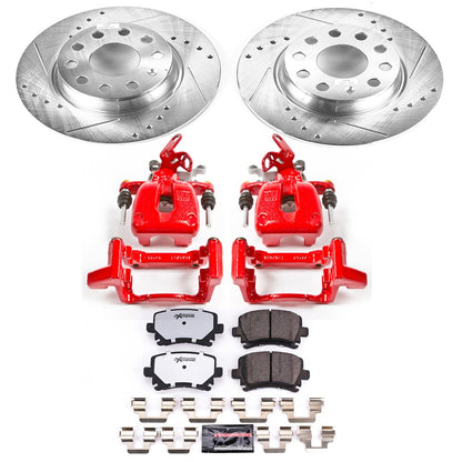 PowerStop Rear Z26 Street Warrior Brake Kit w/ Calipers | Volkswagen Golf (2010) (KC5666-26)