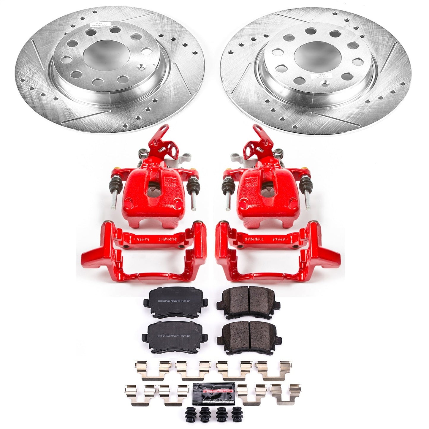 PowerStop Rear Z23 Evolution Sport Brake Kit w/ Calipers | Volkswagen Golf (10) (KC5666)