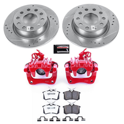 PowerStop Rear Z26 Street Warrior Brake Kit w/ Calipers | Audi A3 (10-13) (KC5671-26)
