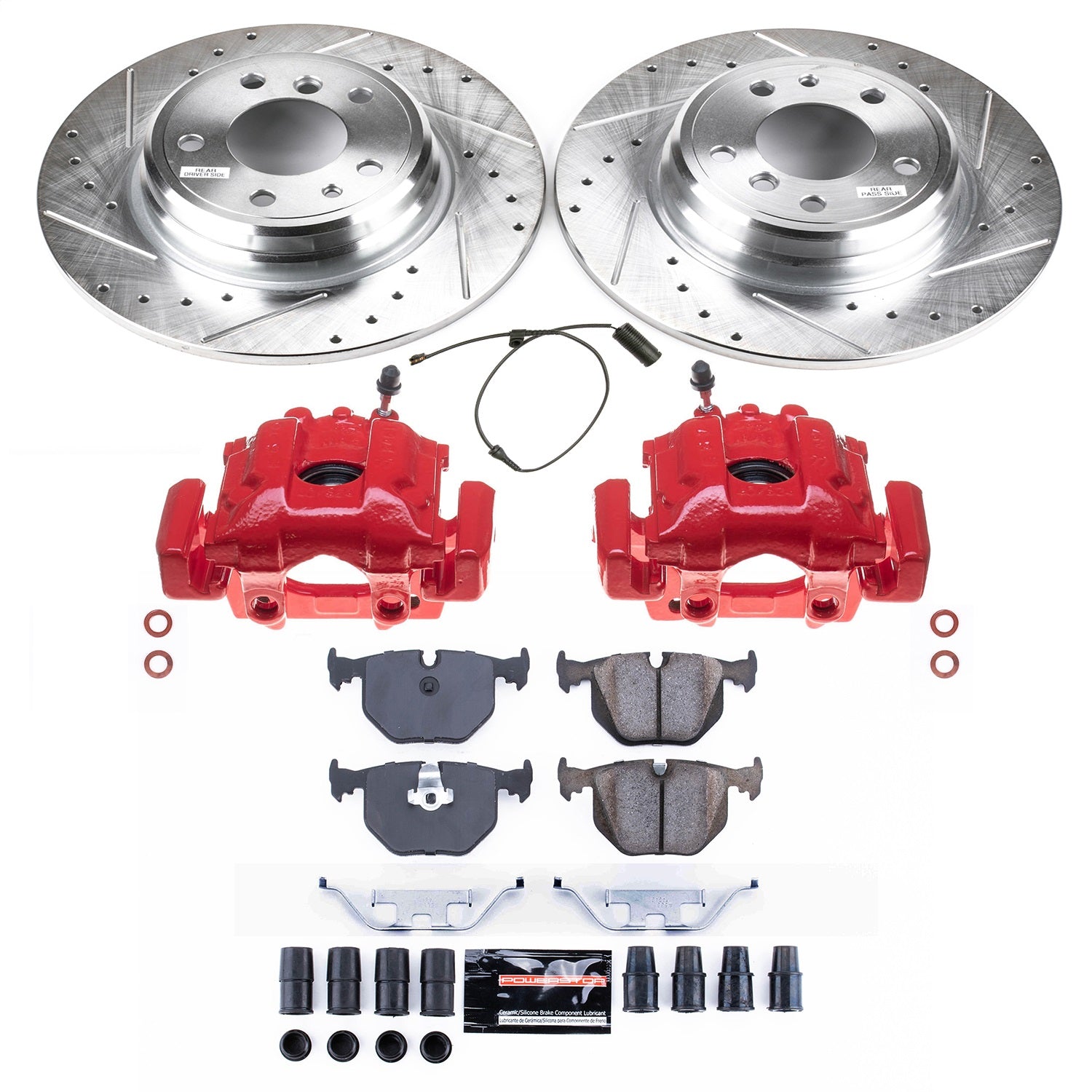 PowerStop Rear Z23 Evolution Sport Brake Kit w/ Calipers | BMW 740i (95) (KC5711)