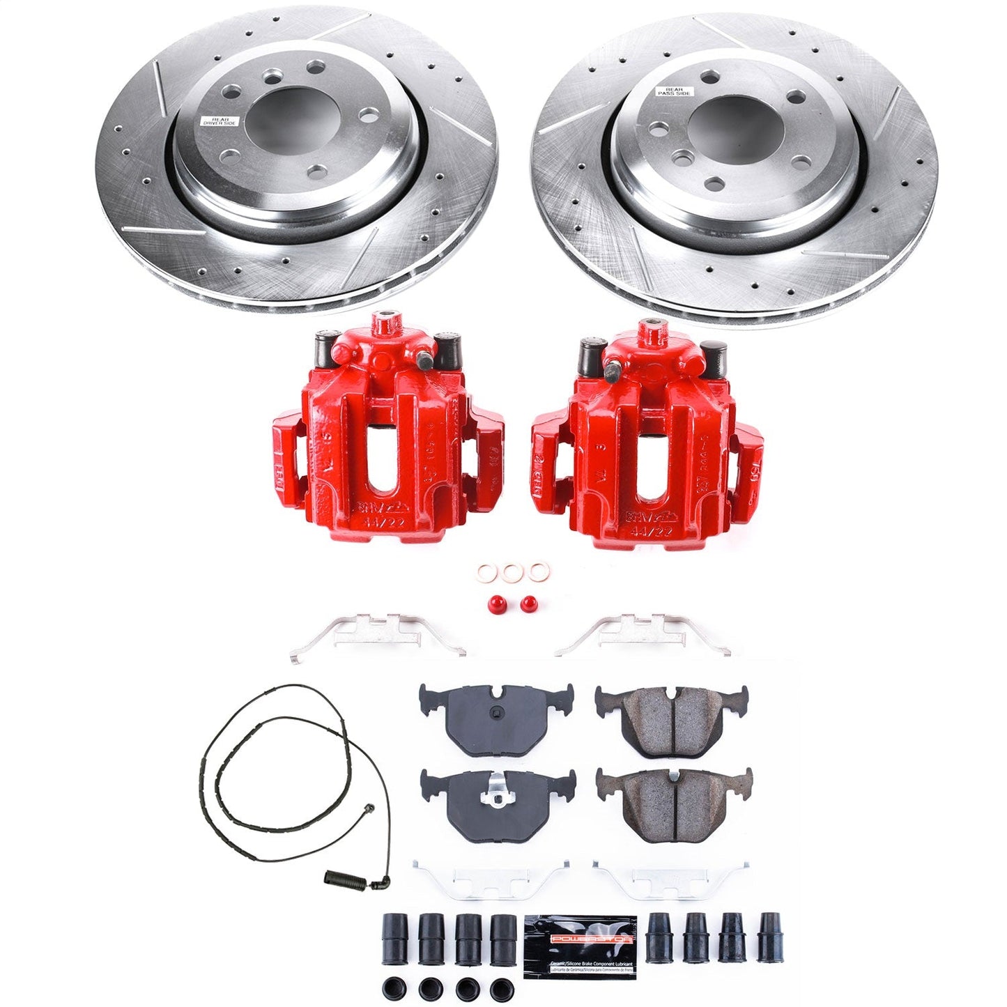 PowerStop Rear Z23 Evolution Sport Brake Kit w/ Calipers | BMW 330Ci (2006) (KC5729)