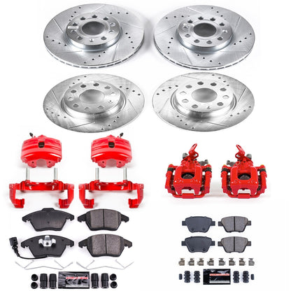 PowerStop Front & Rear Z23 Evolution Sport Brake Kit w/ Calipers | Volkswagen Beetle 2012 (KC5747)
