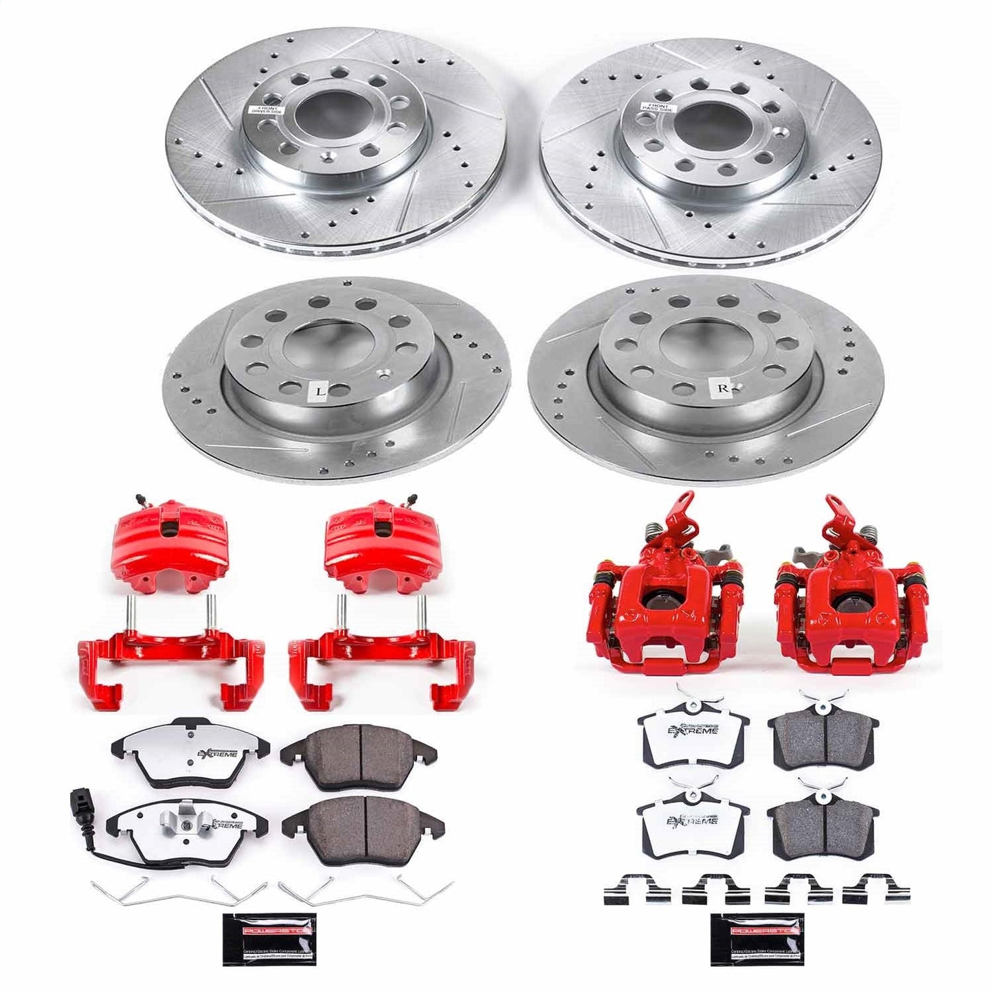 PowerStop Front & Rear Z26 Street Warrior Brake Kit w/ Calipers | Volkswagen Beetle (19) (KC5749A-26)
