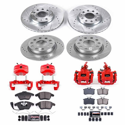 PowerStop Front & Rear Z23 Evolution Sport Brake Kit w/ Calipers | Volkswagen Beetle (19) (KC5749A)