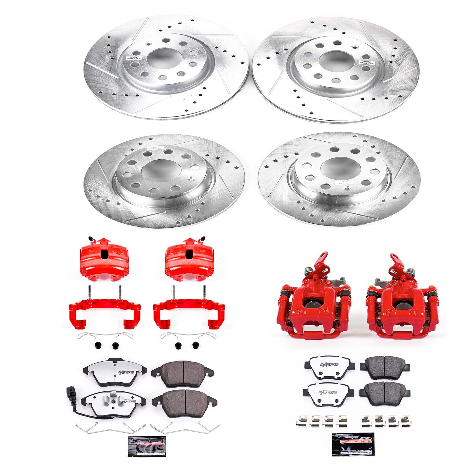 PowerStop Front & Rear Z26 Street Warrior Brake Kit w/ Calipers | Volkswagen Beetle (12) (KC5801-26)