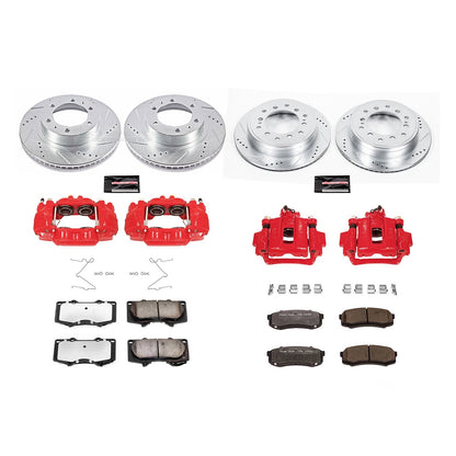 PowerStop Front and Rear Z36 Truck & Tow Brake Kit w/ Calipers | Toyota FJ Cruiser (10-14) (KC5805-36)