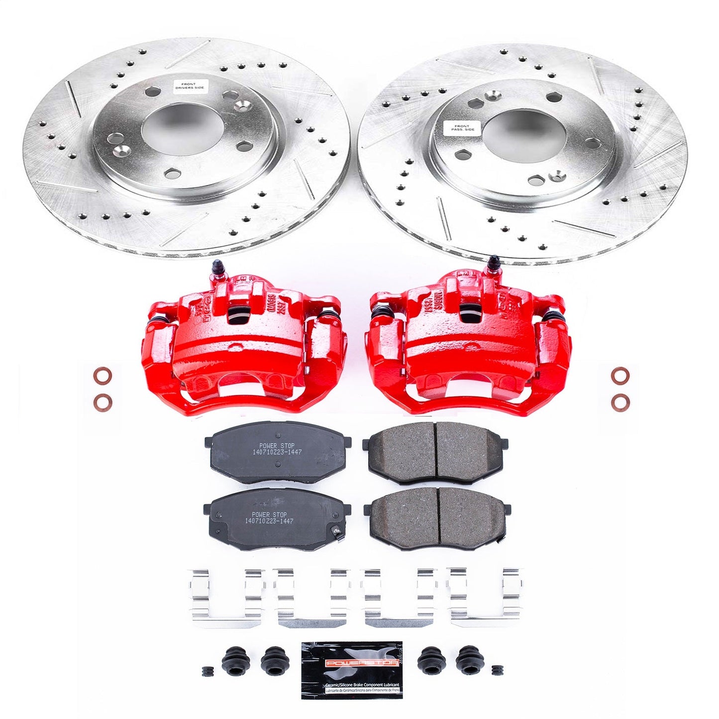 PowerStop Front Z23 Evolution Sport Brake Kit w/ Calipers | Hyundai Tucson (10-12) (KC5806)