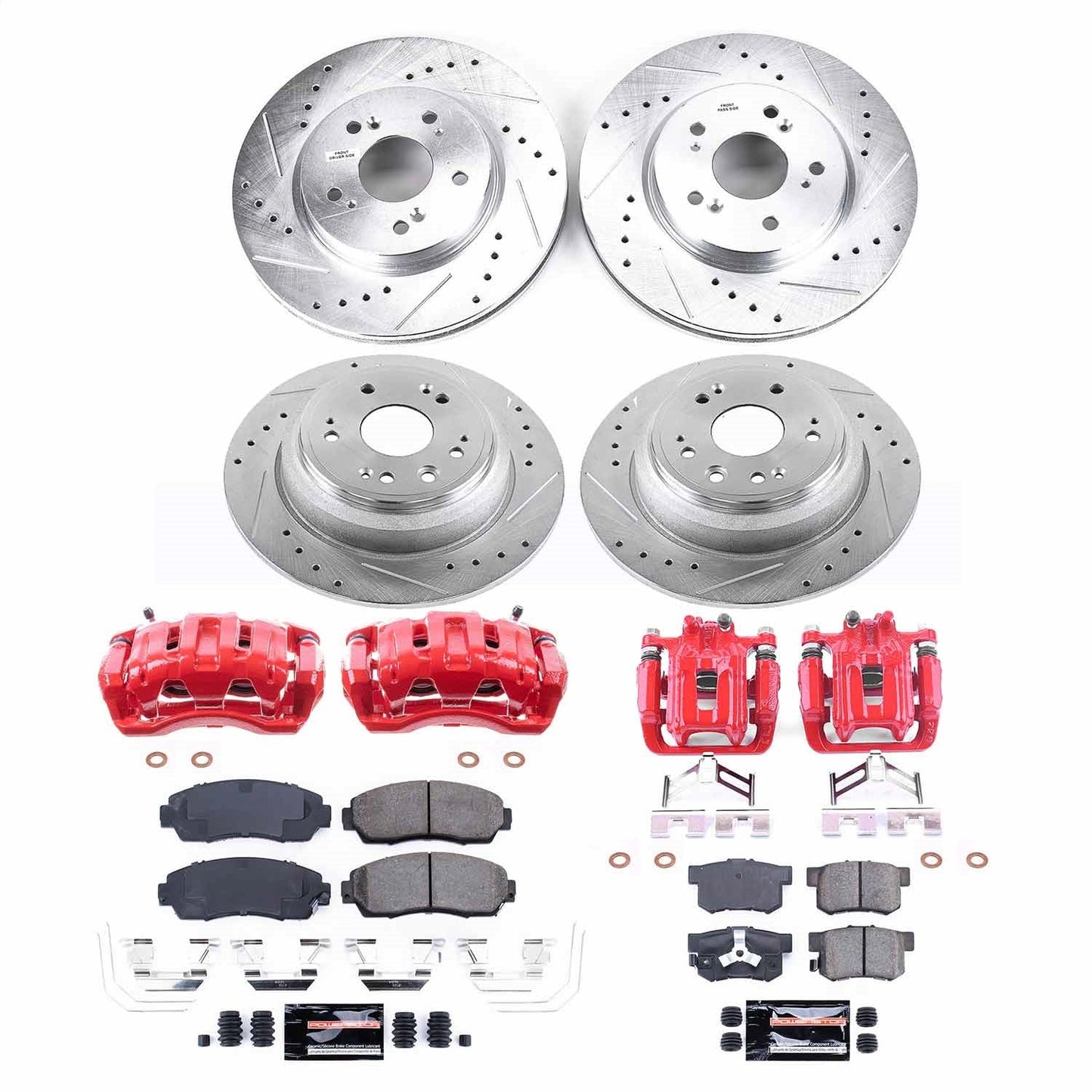 PowerStop Front & Rear Z23 Evolution Brake Kit w/ Calipers | Honda Crosstour (12-15) (KC5816)