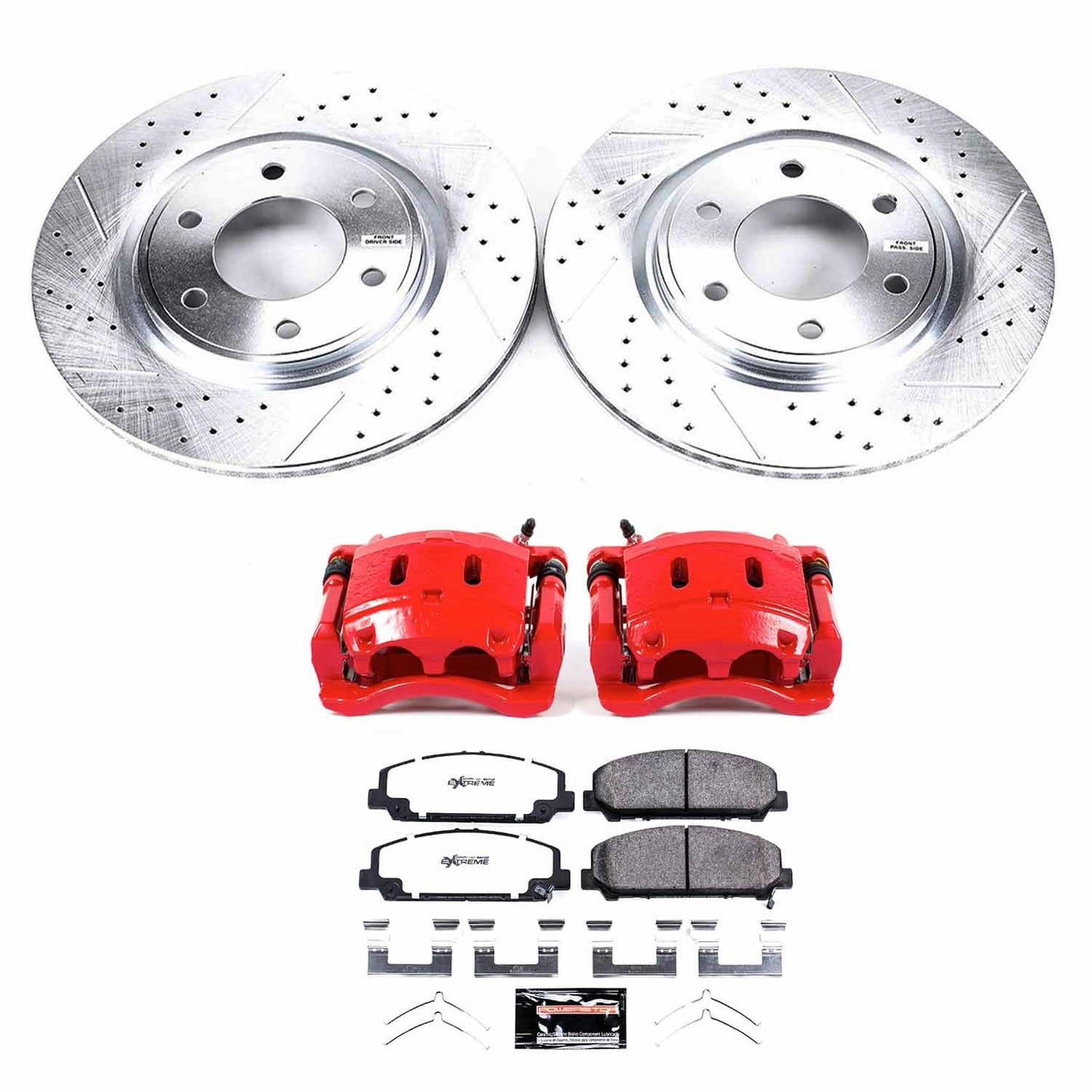 PowerStop Front Z36 Truck & Tow Brake Kit w/ Calipers | Nissan Titan (17-22) (KC5821-36)