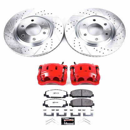 PowerStop Front Z36 Truck & Tow Brake Kit w/ Calipers | Nissan Titan (17-22) (KC5821-36)
