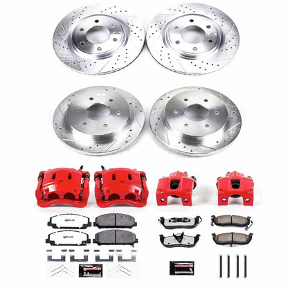 PowerStop Front and Rear Z36 Truck & Tow Brake Kit w/ Calipers | Nissan Armada (12-15) (KC5822-36)