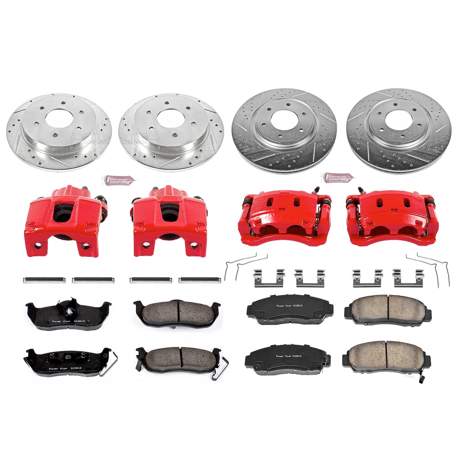 PowerStop Front & Rear Z23 Evolution Sport Brake Kit w/ Calipers | Nissan Armada (12-15) (KC5822)