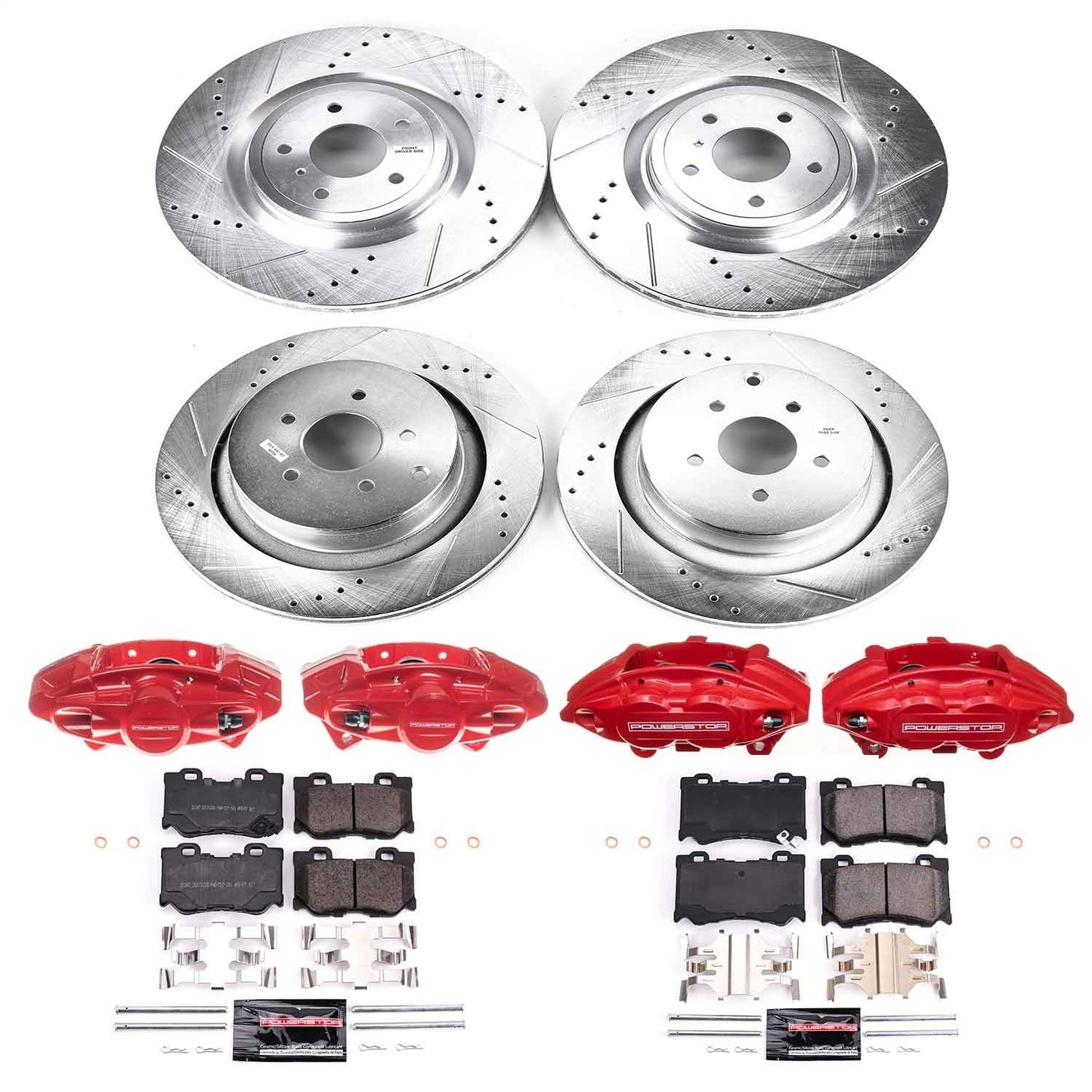 PowerStop Front & Rear Z23 Evolution Sport Brake Kit w/ Calipers | Infiniti FX50 (09-13) (KC5823)