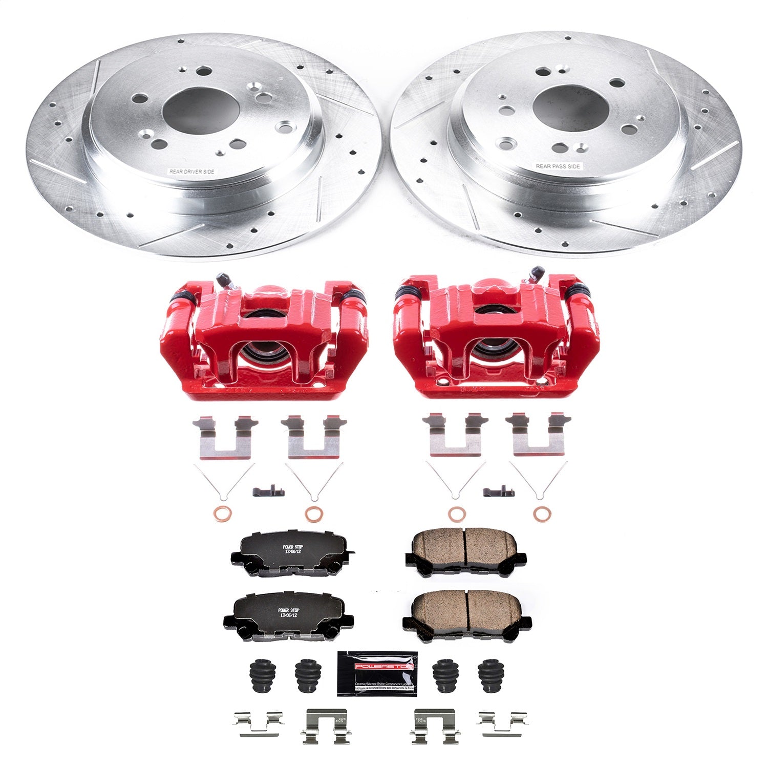 PowerStop Rear Z23 Evolution Sport Brake Kit w/ Calipers | Honda Pilot (12-15) (KC5839)