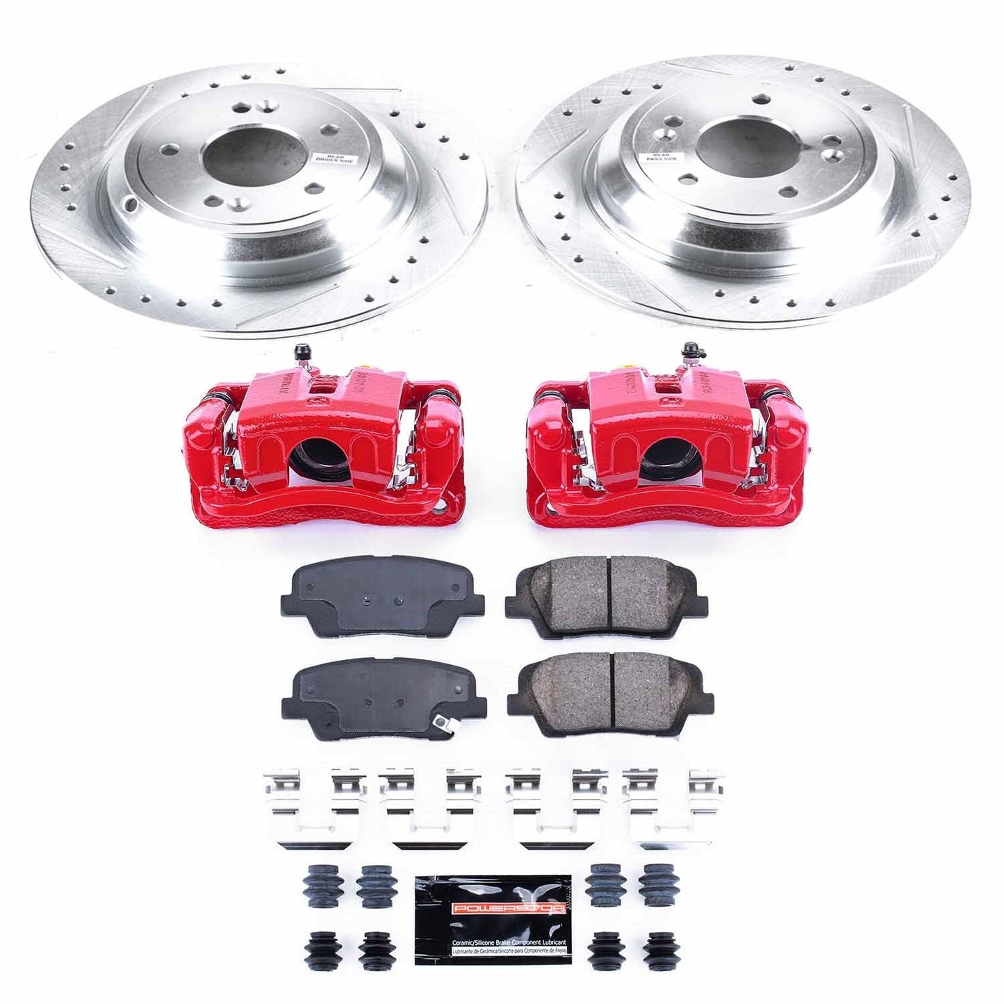 PowerStop Rear Z23 Evolution Sport Brake Kit w/ Calipers | Hyundai Genesis (2009) (KC5847)