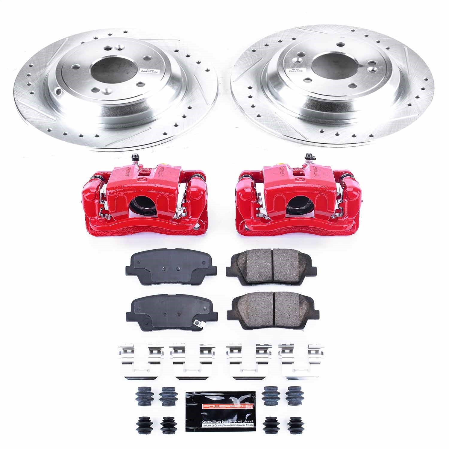 PowerStop Rear Z23 Evolution Sport Brake Kit w/ Calipers | Hyundai Genesis (2009) (KC5847)